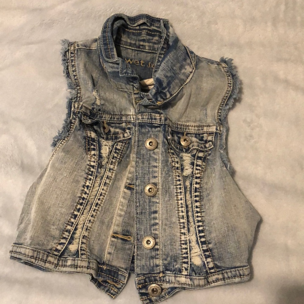 Jean jacket vest